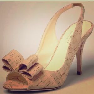 Kate Spade Tan Celeste Cork Slingback’s NWOT 9